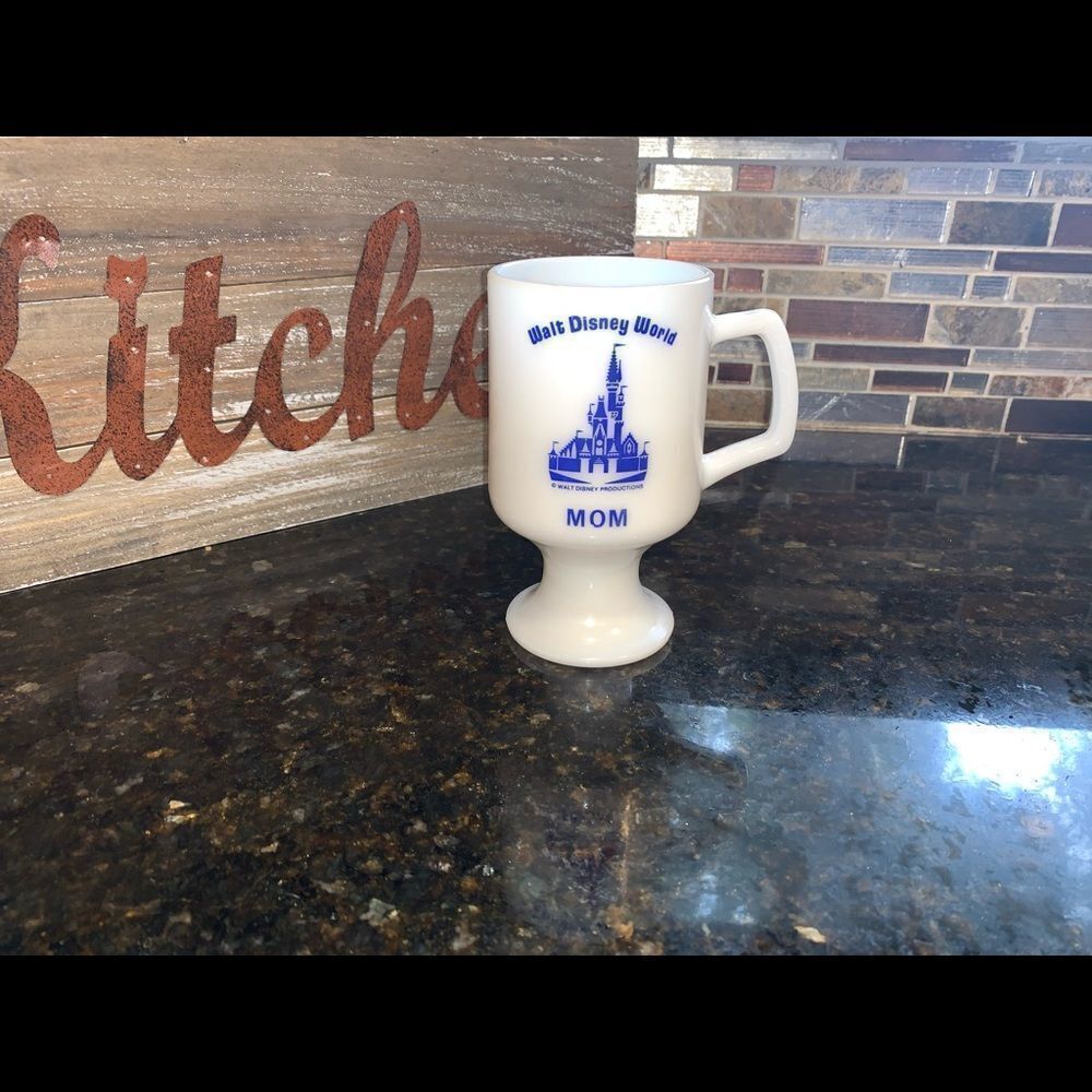 Vintage Walt Disney World milk glass mug